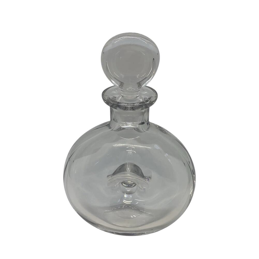 Contemporary Atlantis Equinox Lead Crystal 9 3/8" Decanter with Stopper Portugal